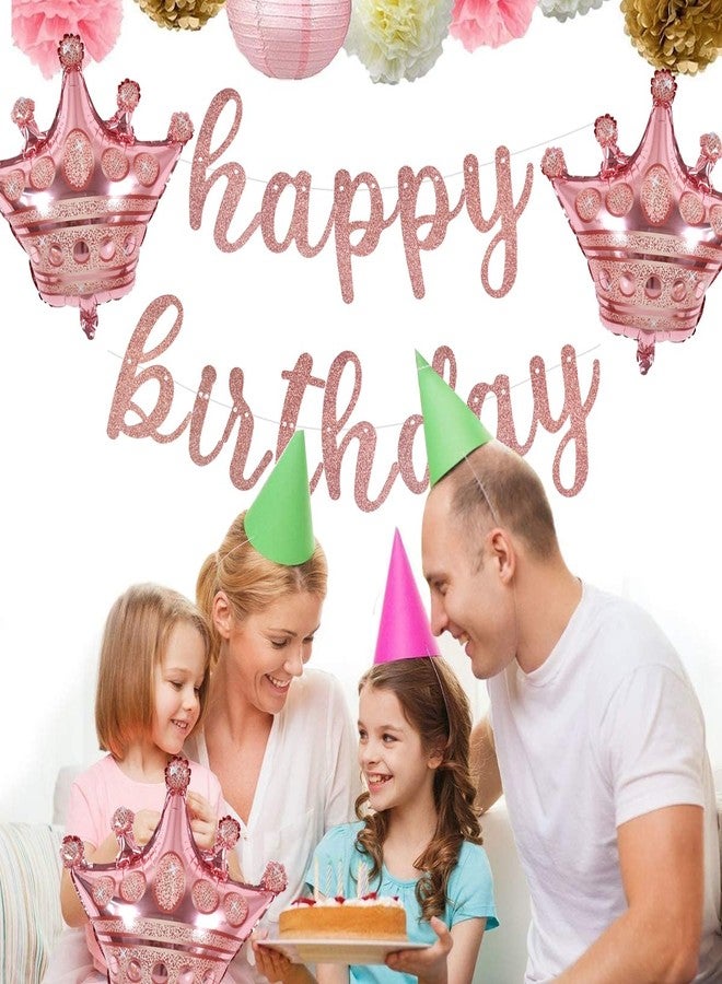 Vuzvuv 4 Pcs Crown Balloons 24 Inch Rose Gold Crown Shaped Foil Mylar Balloons for Anniversary,Baby Shower,Wedding,Girls Birthday Decorations - Image 5